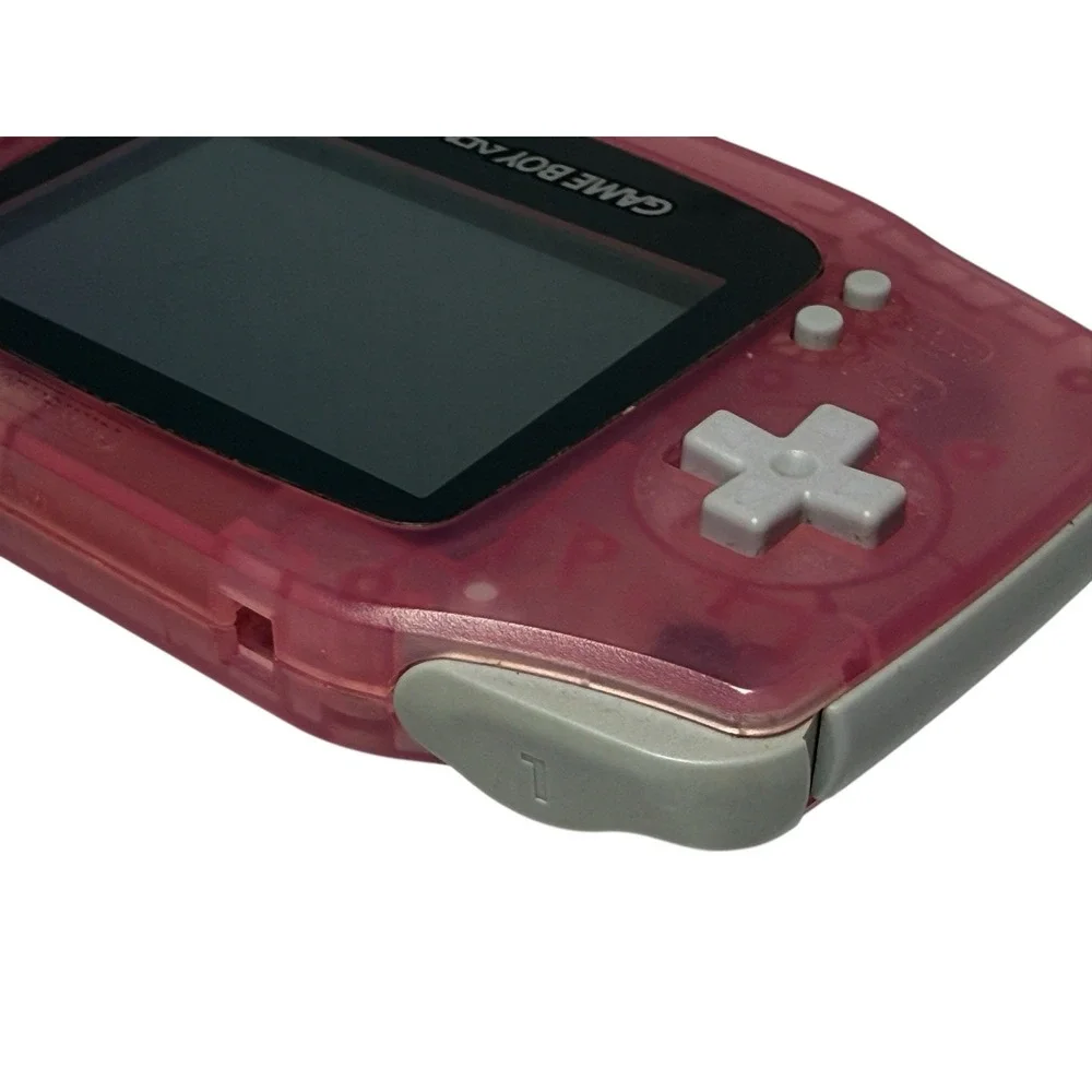 Nintendo Game Boy Advance AGB-001 Clear Pink Handheld System Tested Working